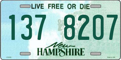 NH license plate 1378207