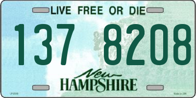 NH license plate 1378208