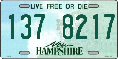 NH license plate 1378217