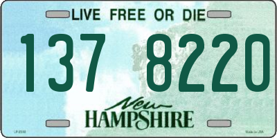 NH license plate 1378220