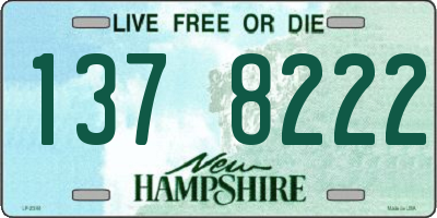 NH license plate 1378222