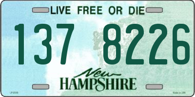NH license plate 1378226