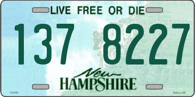 NH license plate 1378227