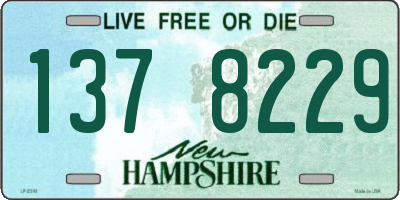NH license plate 1378229