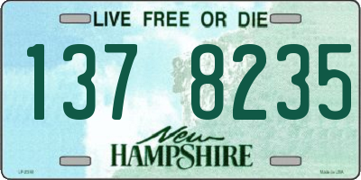 NH license plate 1378235