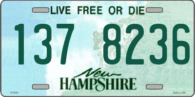 NH license plate 1378236