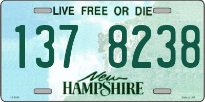 NH license plate 1378238
