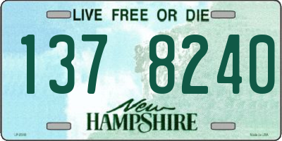 NH license plate 1378240