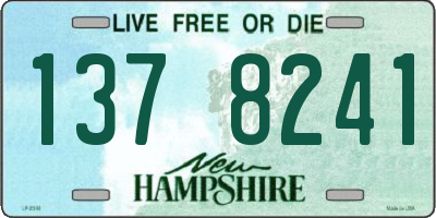 NH license plate 1378241