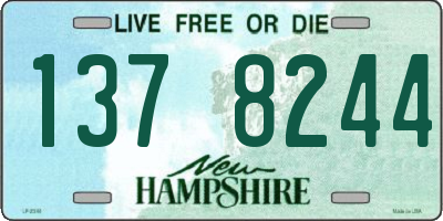 NH license plate 1378244