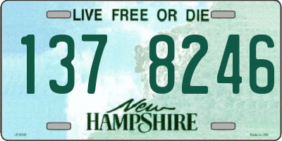 NH license plate 1378246