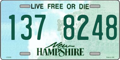 NH license plate 1378248