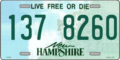 NH license plate 1378260