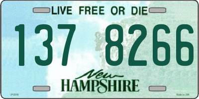 NH license plate 1378266