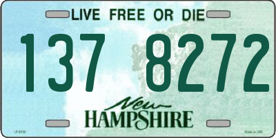 NH license plate 1378272
