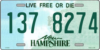 NH license plate 1378274