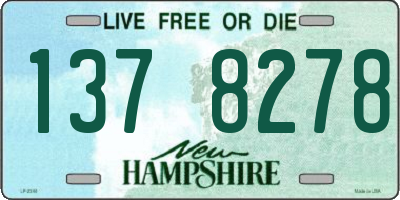 NH license plate 1378278