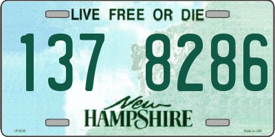 NH license plate 1378286