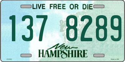 NH license plate 1378289