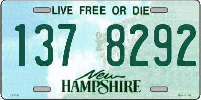 NH license plate 1378292