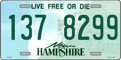 NH license plate 1378299