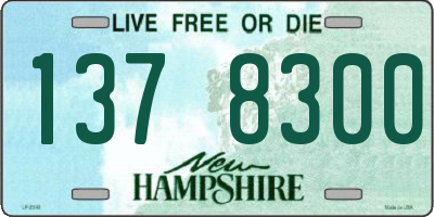 NH license plate 1378300