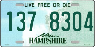 NH license plate 1378304