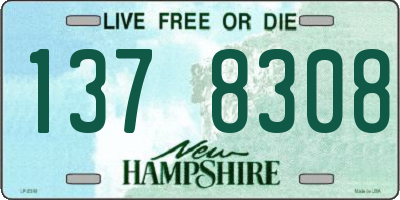 NH license plate 1378308