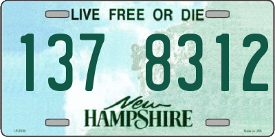 NH license plate 1378312