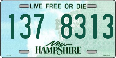 NH license plate 1378313