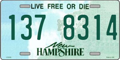 NH license plate 1378314