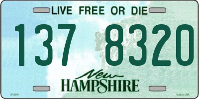 NH license plate 1378320