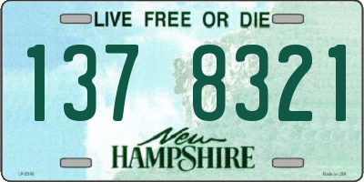 NH license plate 1378321