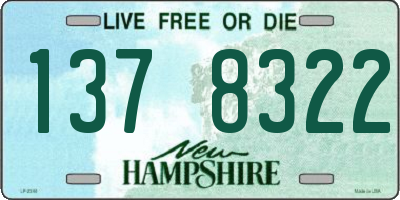 NH license plate 1378322