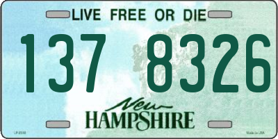 NH license plate 1378326
