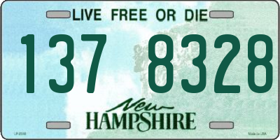 NH license plate 1378328
