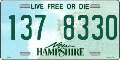 NH license plate 1378330