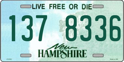 NH license plate 1378336