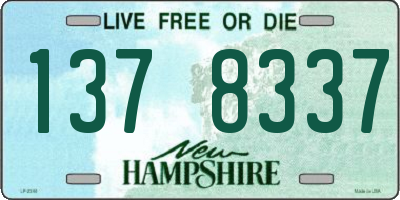 NH license plate 1378337