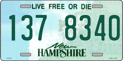 NH license plate 1378340