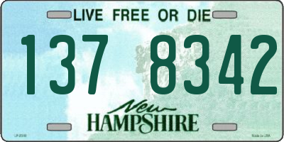 NH license plate 1378342