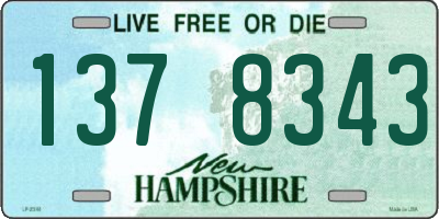 NH license plate 1378343