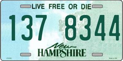 NH license plate 1378344