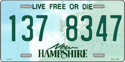 NH license plate 1378347