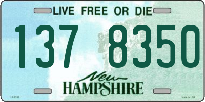 NH license plate 1378350