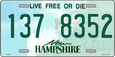 NH license plate 1378352