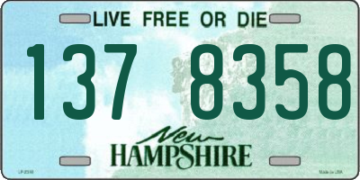 NH license plate 1378358