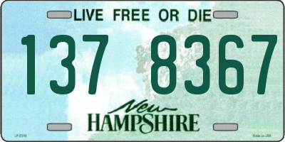 NH license plate 1378367