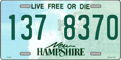 NH license plate 1378370