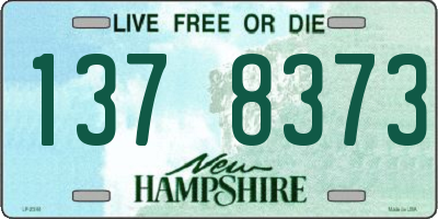 NH license plate 1378373